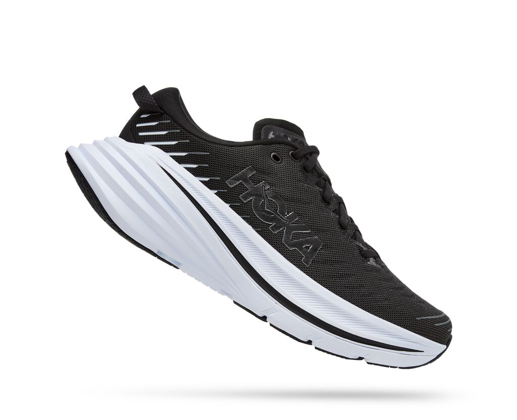 Hoka One One F27221D Men\'s Size 10.5 2E White & Black Bondi 7 Wide Shoes Hoka One One Bondi 7 Wide 2E Black for sale | eBay main image 4