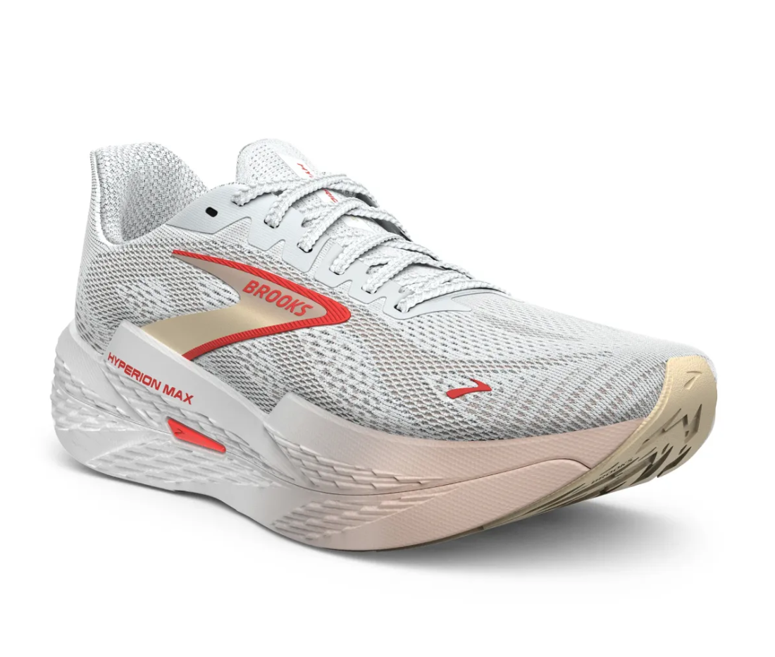 BROOKS Women's Hyperion Max 2 White/Peach/Coral