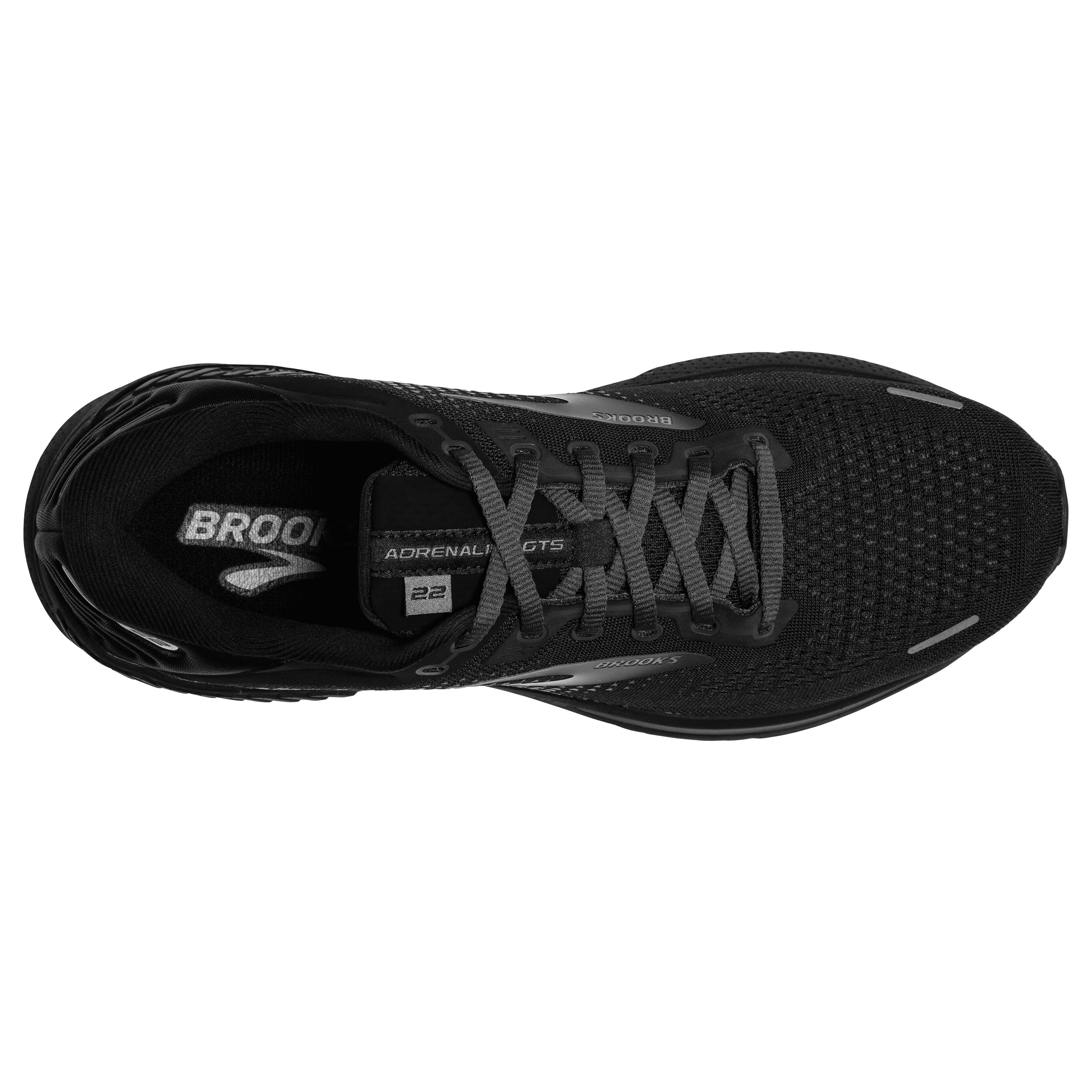 Brooks Shoes Mens 9.5 Wide 2E Black Adrenaline GTS 22 Running Sneaker Brooks M Adrenaline GTS 22 20 BLACK/BLACK/EBONY main image 4