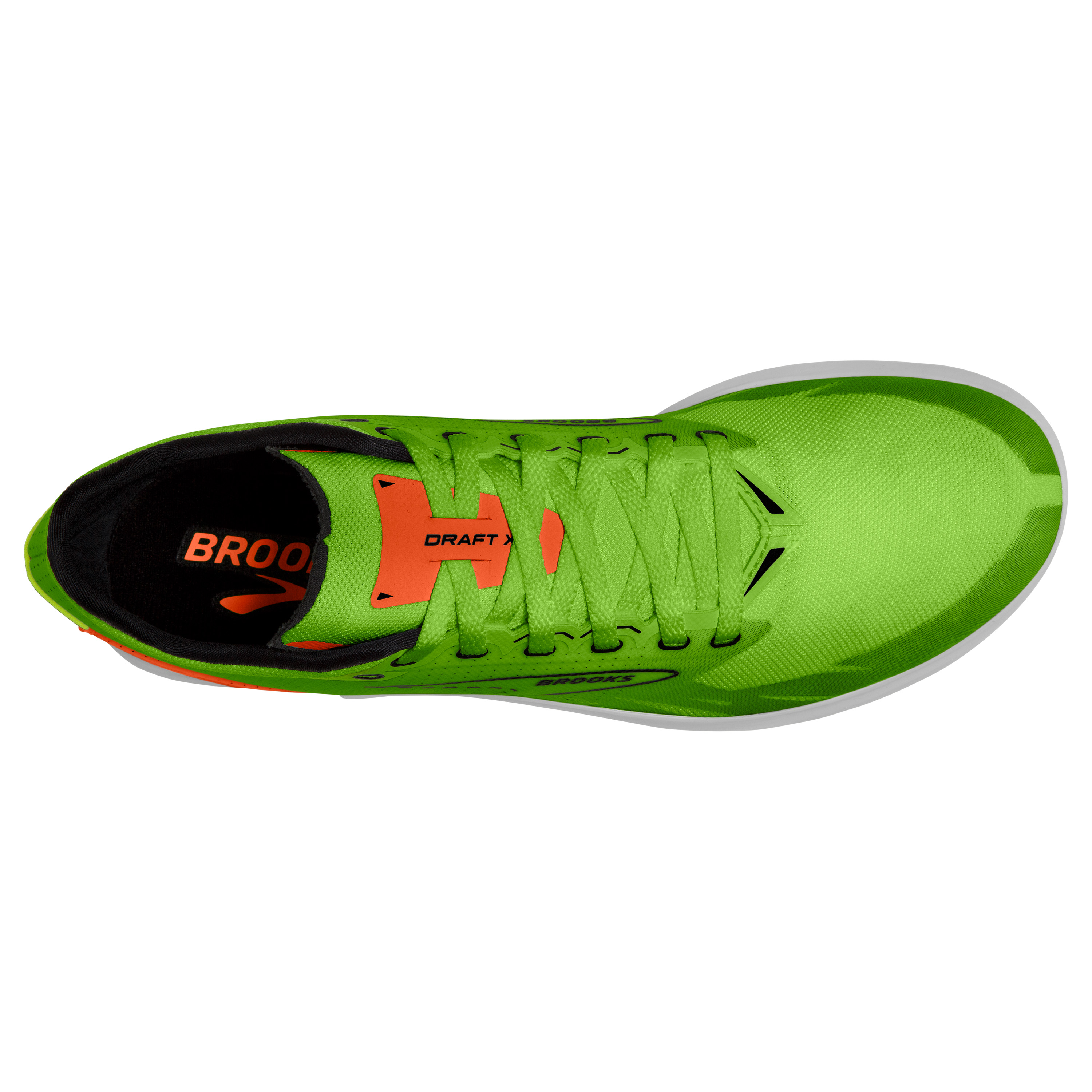 BROOKS Unisex Draft XC Spikes Green Gecko/Red Orange/White
