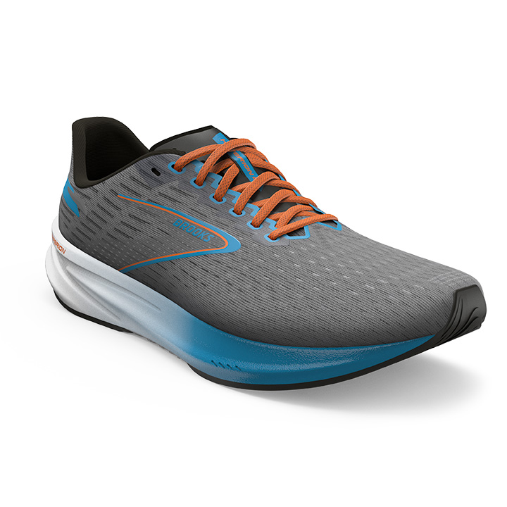 Size 9 - Brooks Hyperion Gray Blue Running Shoe Men SAMPLE Brooks Hyperion Gray Orange Blue Running Shoe Men Sz 9  main image 3
