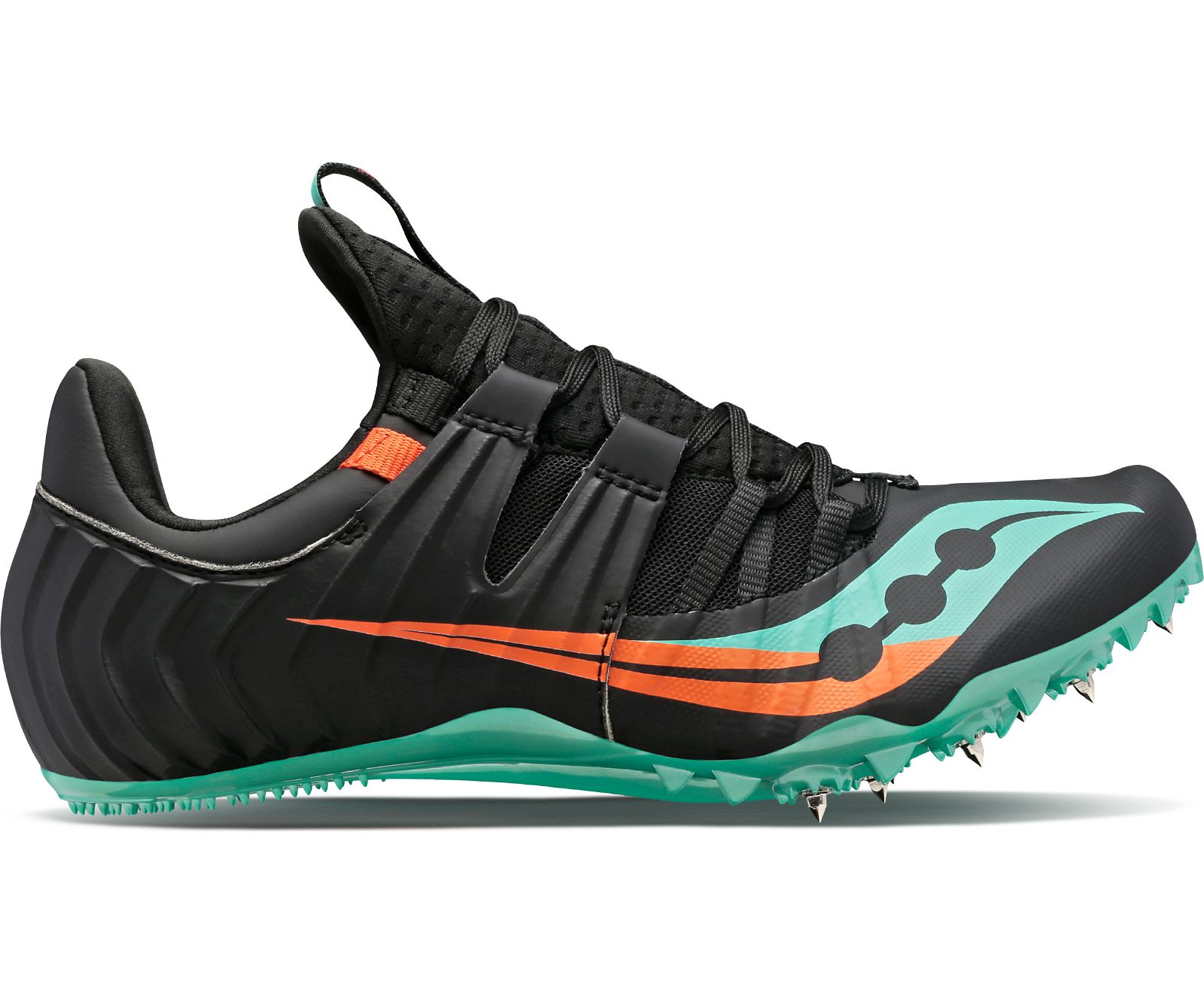 SAUCONY Men's Showdown 5 Track Spike Black/Cool Mint