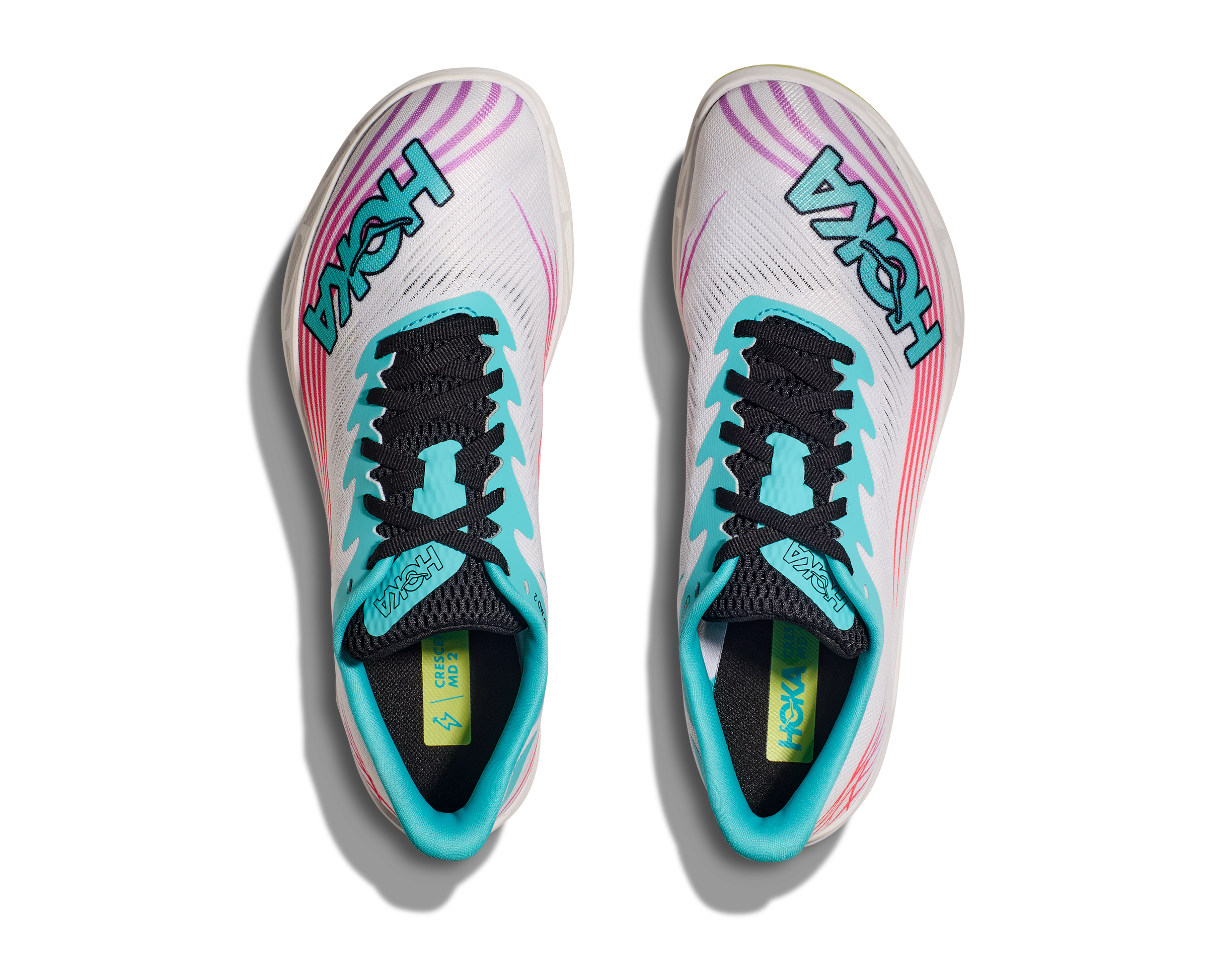 HOKA Unisex Unisex Crescendo MD 2 Track Spikes WHITE / CIELO BLUE