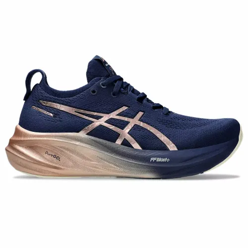 26フルサスラピエラー ASICS Women's GEL-NIMBUS 26 PLATINUM BLUE EXPANSE/ROSE GOLD