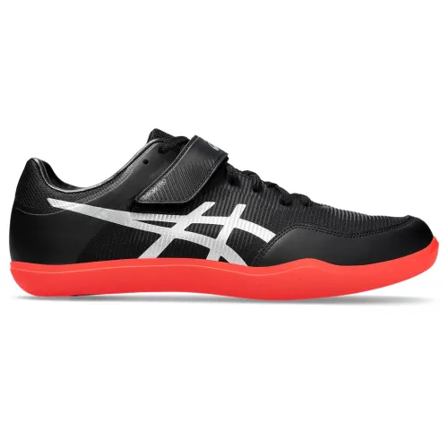 NEW ASICS men\'s throw pro track shoe in black/coral ASICS Men main image 2