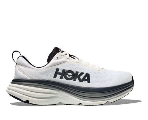 HOKA Bondi 8 ホワイト スニーカー 24.5 HOKA Men's Bondi 8 WHITE/BLACK