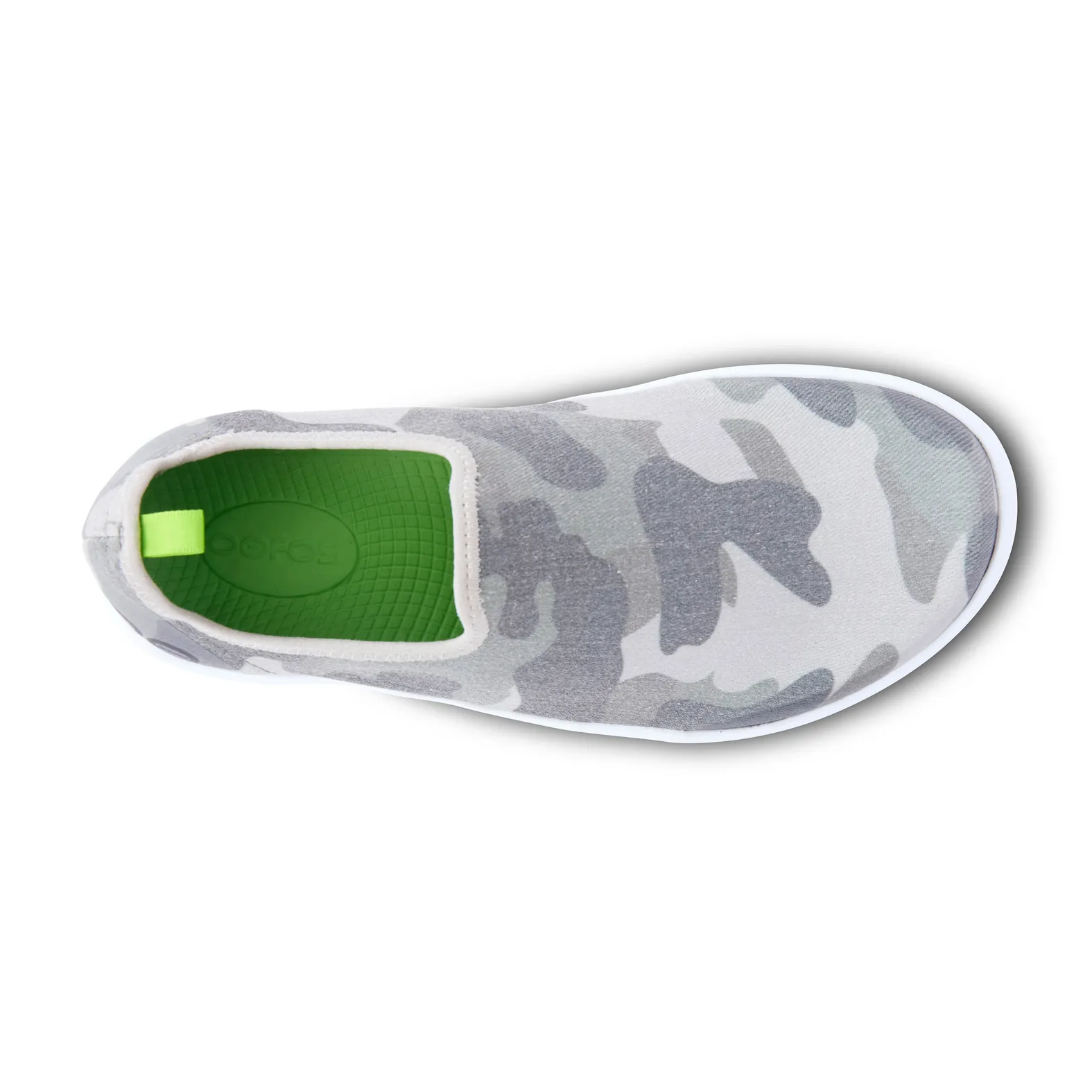 Oofos Oomg Eezee Low white/green camo, ladies size 8. Limited sold Ed.